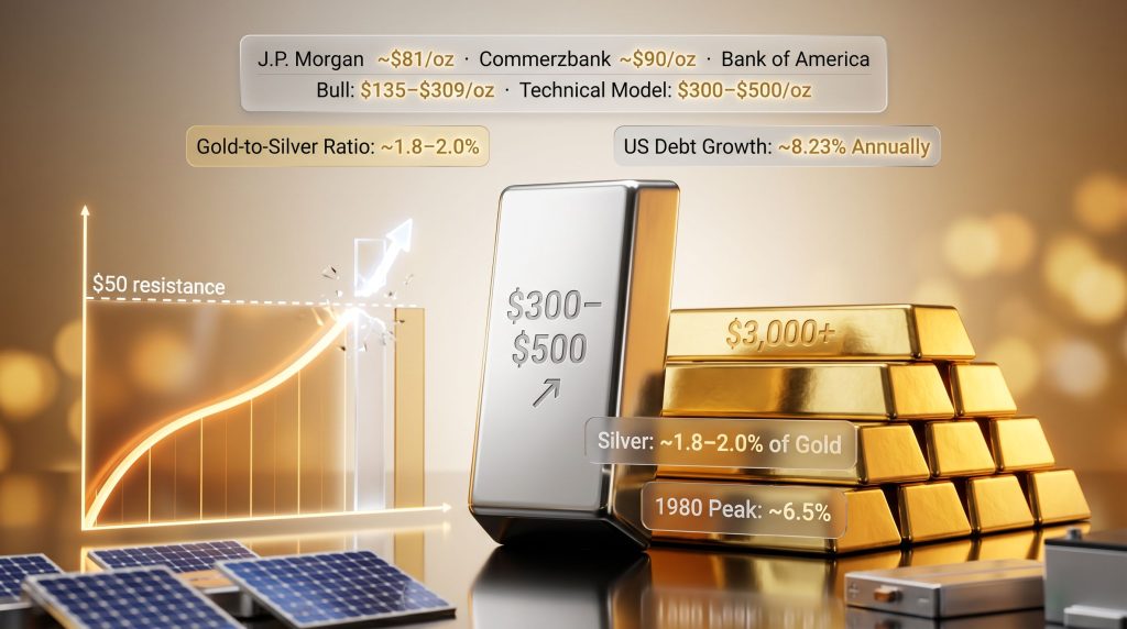 gold and silver market myths and silver price forecast chart