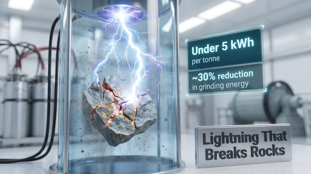 lightning that breaks rocks mining research lab demonstration