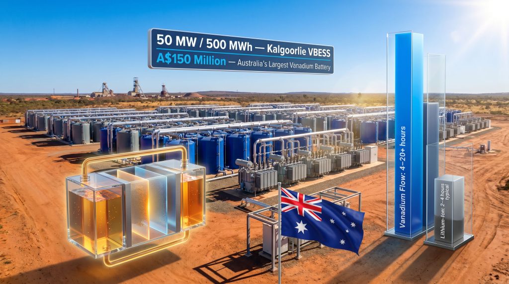 50-MW vanadium battery tender in Western Australia infographic