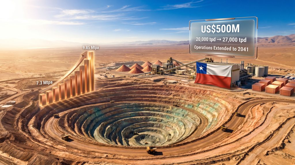Capstone Copper Mantos Blancos EIA expansion infographic