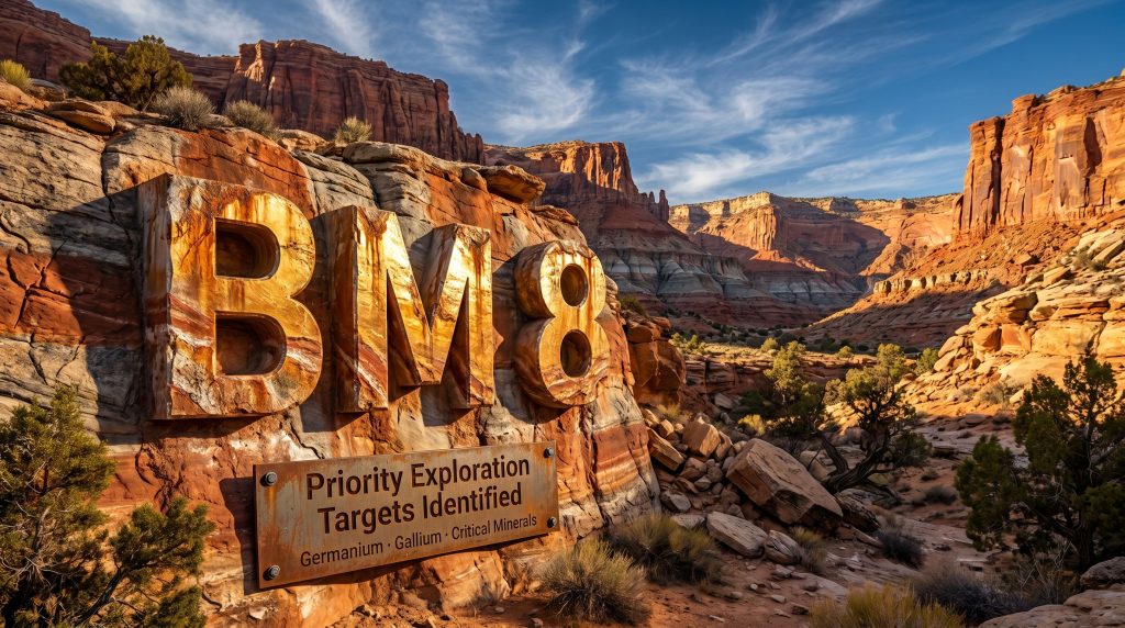 Battery Age Minerals Ltd-BM8-BM8 priority exploration targets in canyon