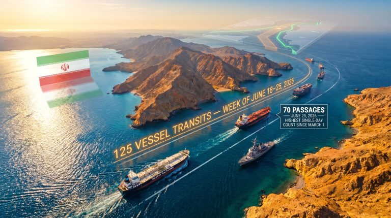 Strait of Hormuz tanker threats from Iran’s Revolutionary Guard map