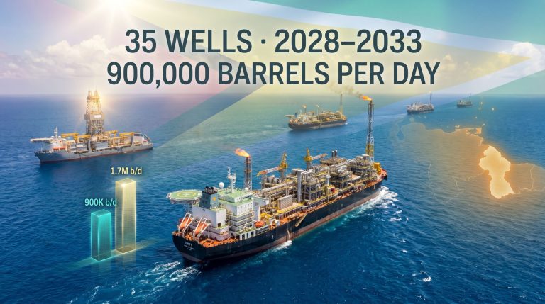 Exxon Guyana exploration wells in the Stabroek block projection