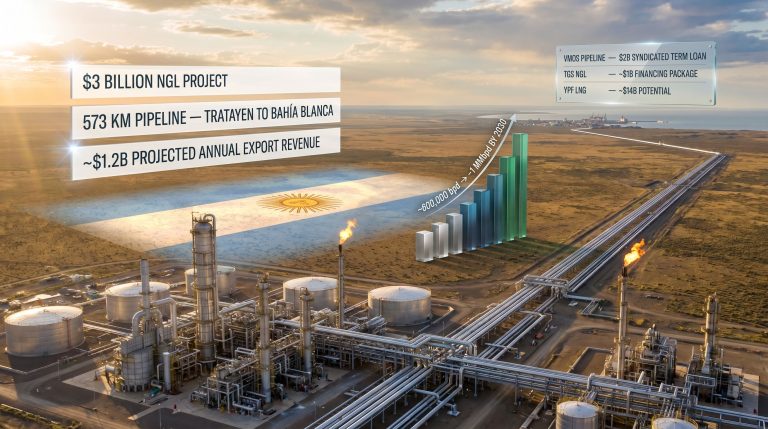 Vaca Muerta infrastructure financing package pipeline project graphic