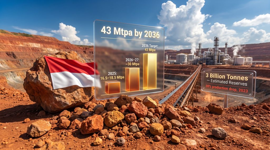 Indonesia bauxite demand challenge at mining site
