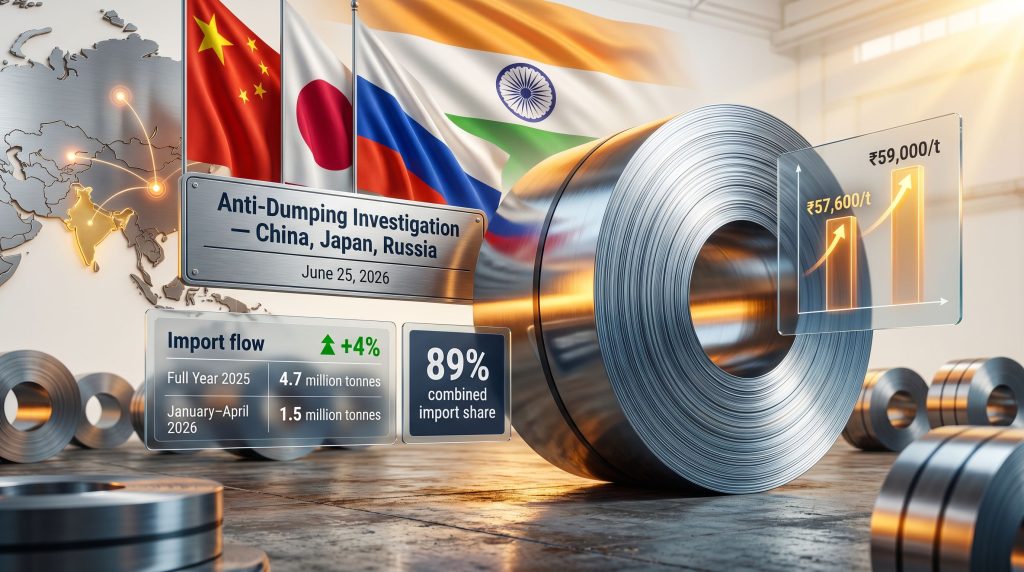 India anti-dumping probe into hot-rolled steel imports infographic