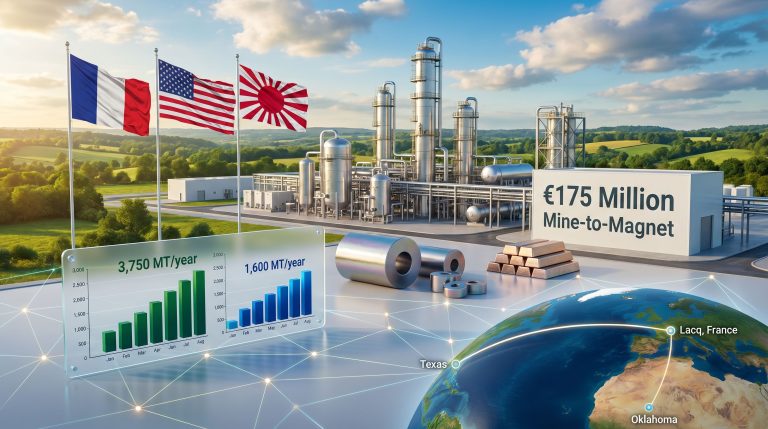 USA Rare Earth France investment mine-to-magnet facility
