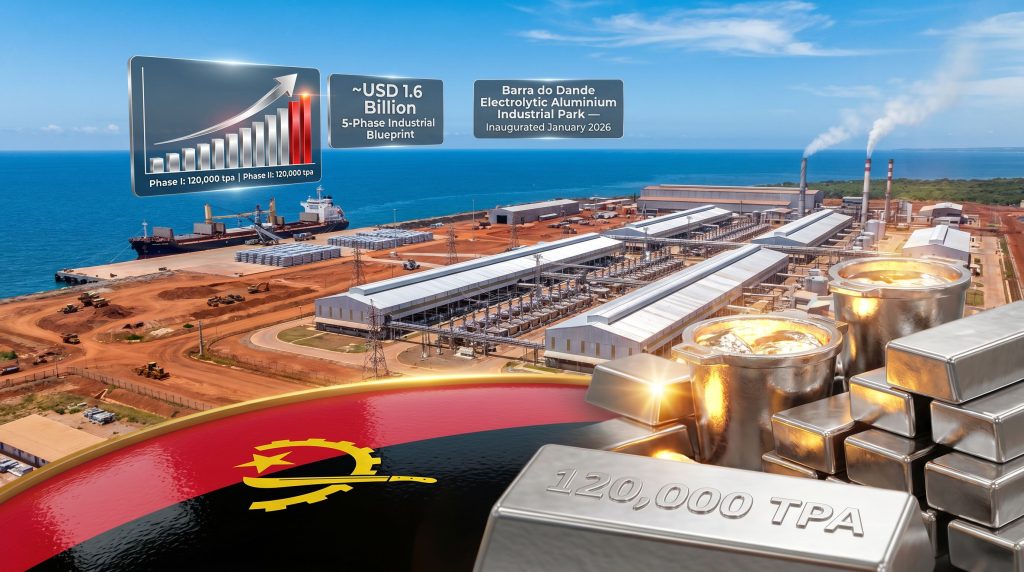 China CAMC Angola aluminium smelter expansion infographic