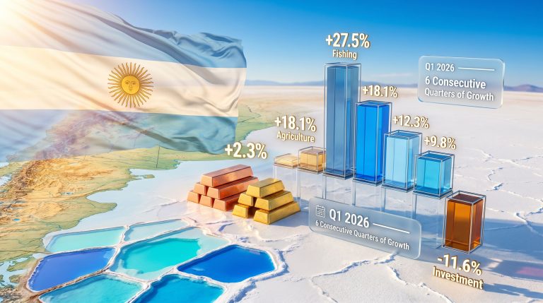 Argentina GDP growth in first quarter chart
