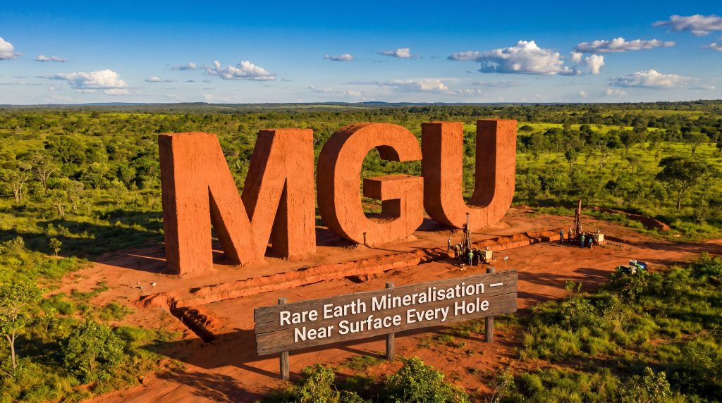 Magnum Mining and Exploration Ltd-MGU-Rare Earth Mineralisation near-surface MGU site