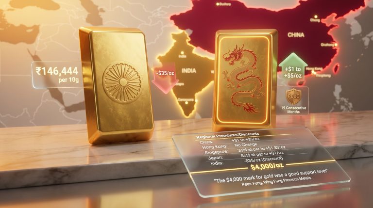 India gold demand and China premiums comparison