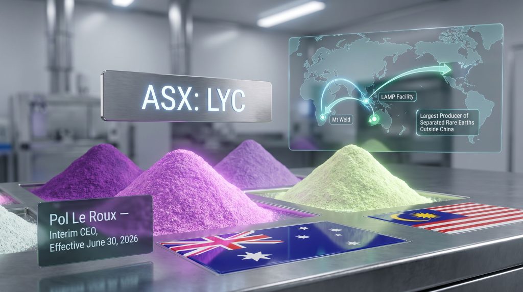 Lynas Rare Earths interim CEO Pol Le Roux graphic