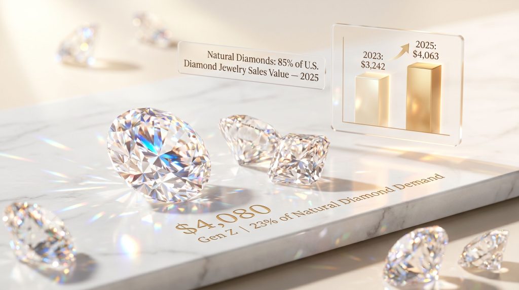 Gen Z natural diamond demand in the U.S. growth chart