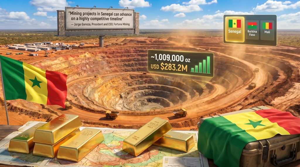 Fortuna environmental approval for Diamba Sud mine infographic