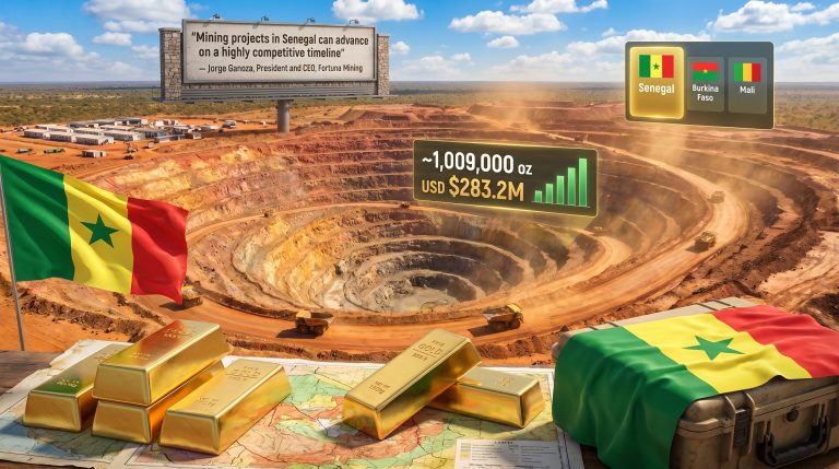 Fortuna environmental approval for Diamba Sud mine infographic