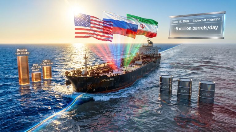 US sanctions waiver on Russian oil expires graphic