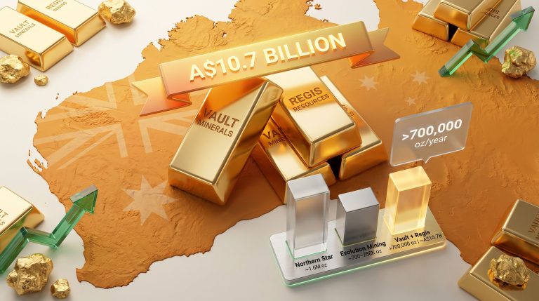 Vault Minerals merger with Regis Resources infographic