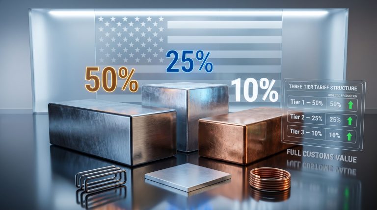 Trump steel aluminum and copper tariffs proclamation graphic