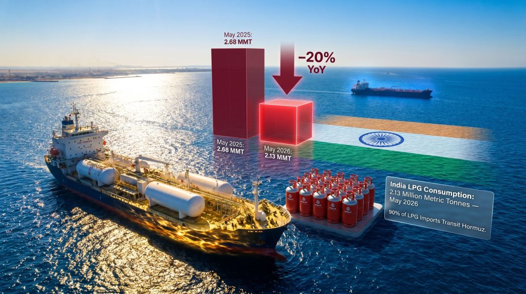 India LPG supply crisis in the Strait of Hormuz chart