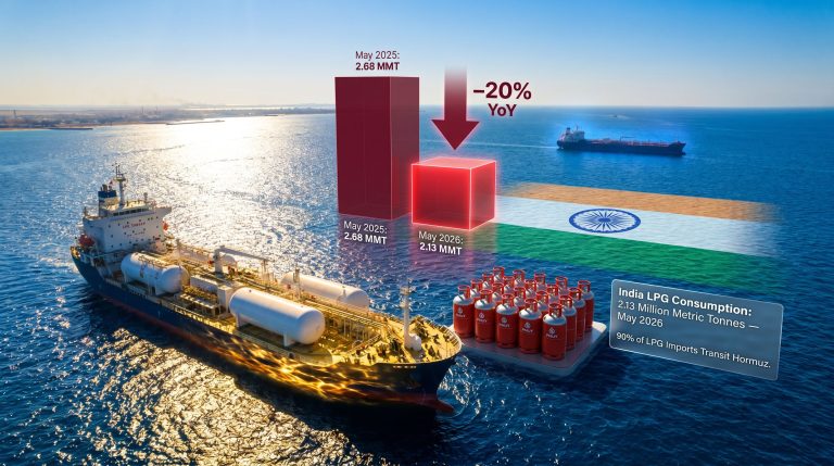 India LPG supply crisis in the Strait of Hormuz chart