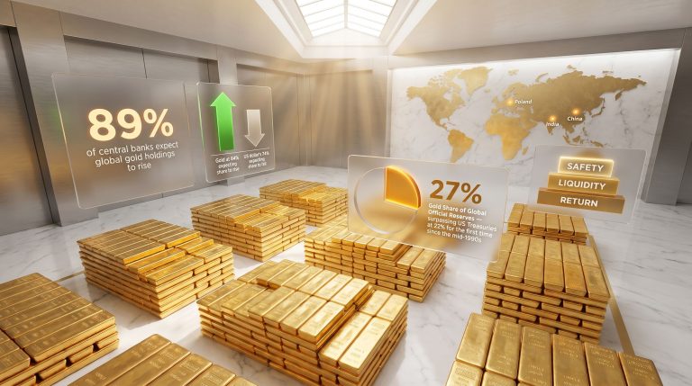 how central banks decide how much gold to hold infographic