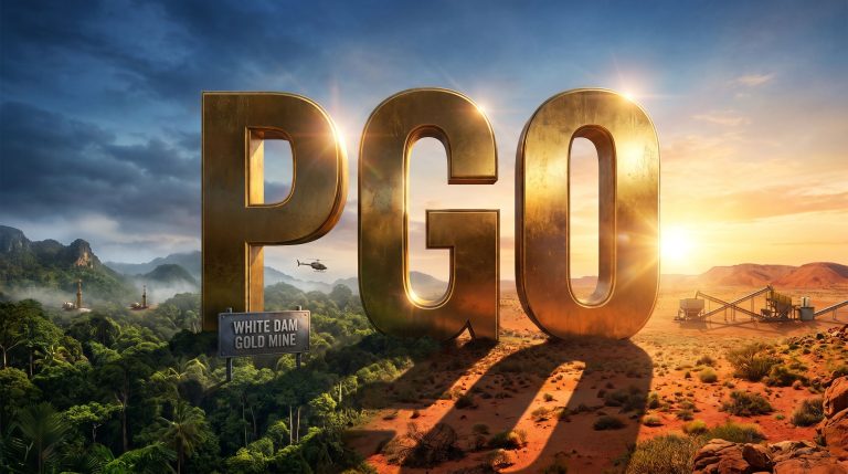 Pacgold Ltd-PGO-PGO White Dam Gold Mine landscape illustration