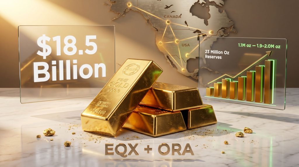 Equinox Gold and Ora Mining merger gold growth graphic