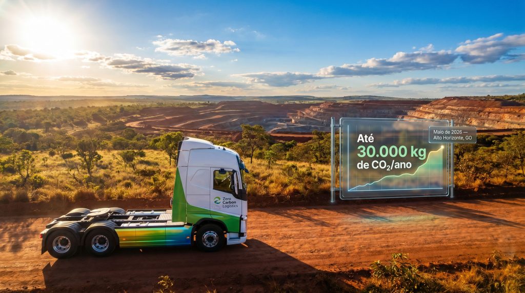 caminhão 100% elétrico da Lundin Mining em Alto Horizonte