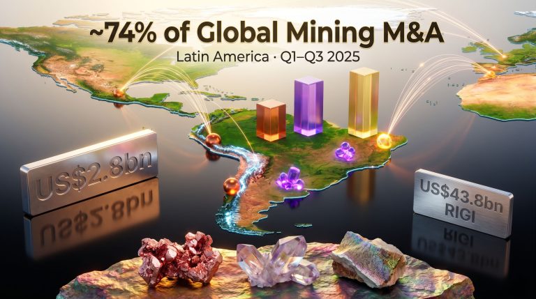 critical minerals in Latin American mining M&A infographic