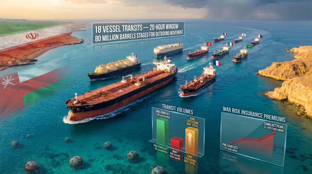 Strait of Hormuz tanker traffic after US-Iran deal infographic