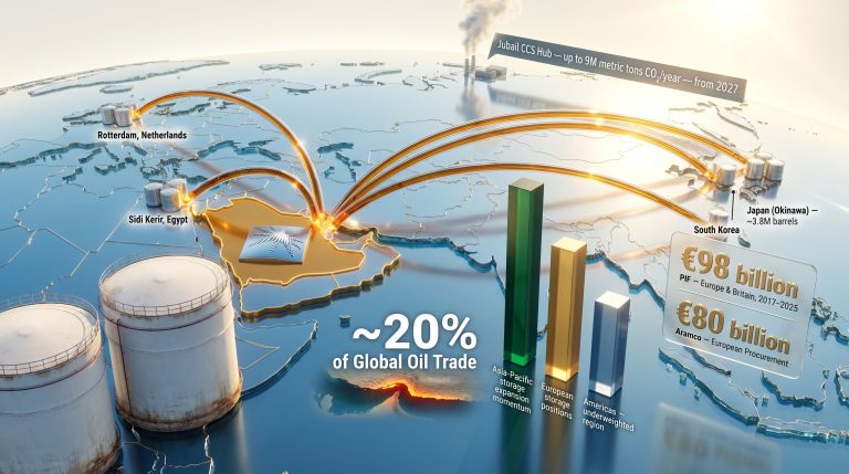 Saudi Aramco expanding storage capacity worldwide map