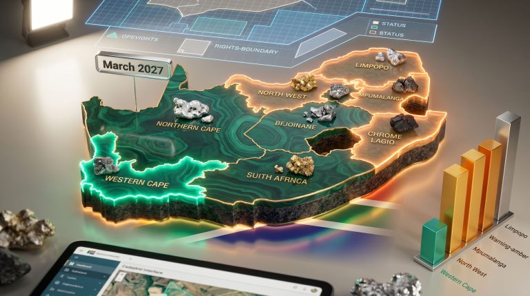 South Africa mining rights cadastre system map visualization