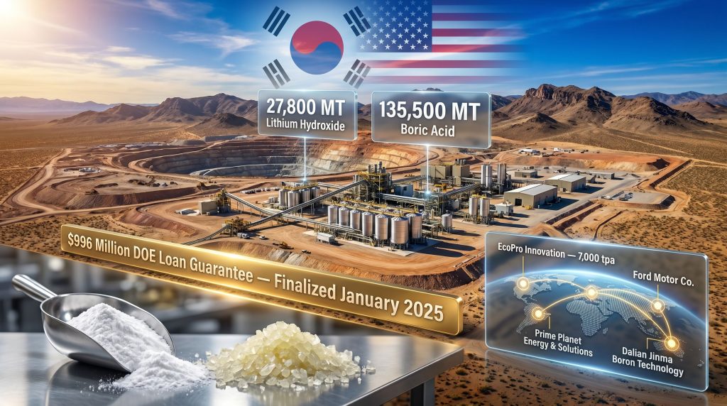 Ioneer Rhyolite Ridge Korean partners mine infographic