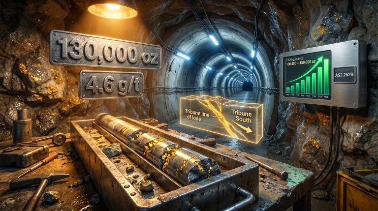 Bellevue Gold Tribune South drilling success illustration