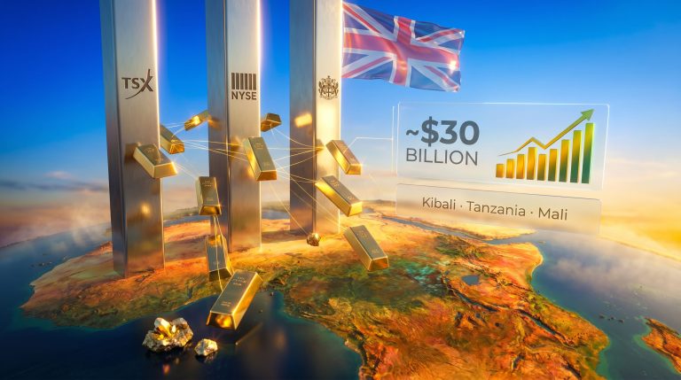 Barrick London listing Africa business sale Endeavour Mining graphic