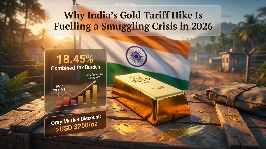 India gold tariff hike smuggling crisis graphic