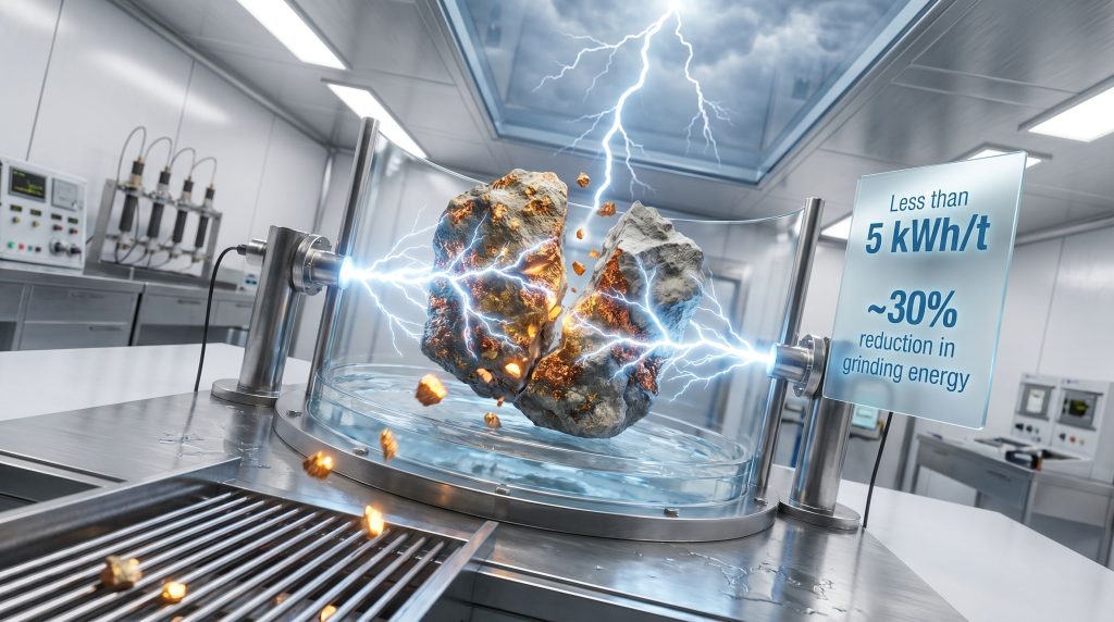 lightning that breaks rocks in mining research lab experiment