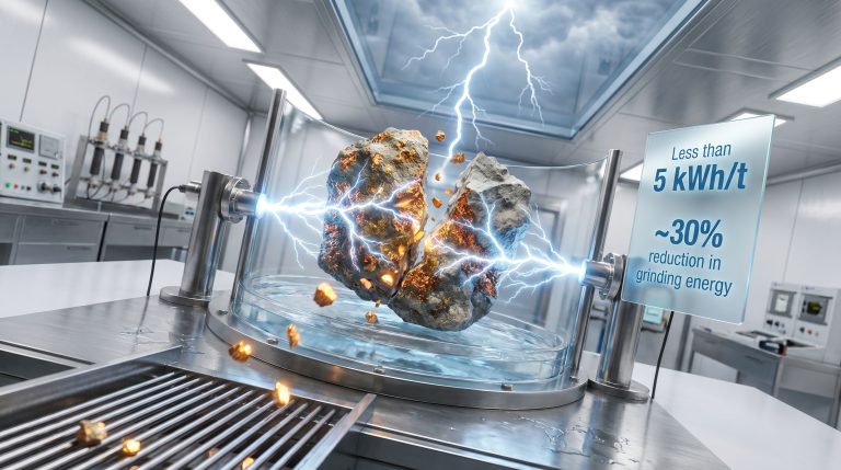 lightning that breaks rocks in mining research lab experiment