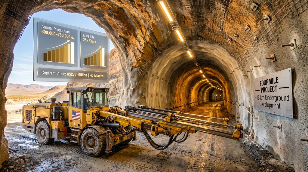 Barminco contract at Barrick Fourmile Project tunnel drilling