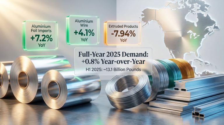 North America aluminium demand in 2025 infographic