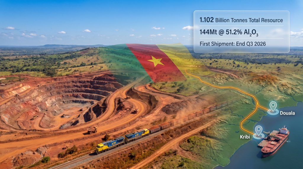 Cameroon rail project linked to Minim Martap bauxite development map