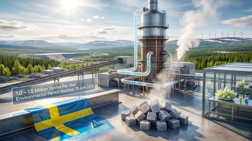 LKAB fossil-free sponge iron plant permit approval illustration