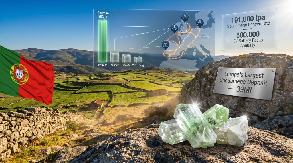 Savannah Resources Portugal lithium project infographic map
