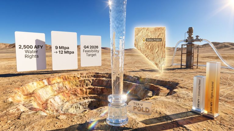 P2 Gold Gabbs project water rights transfer infographic