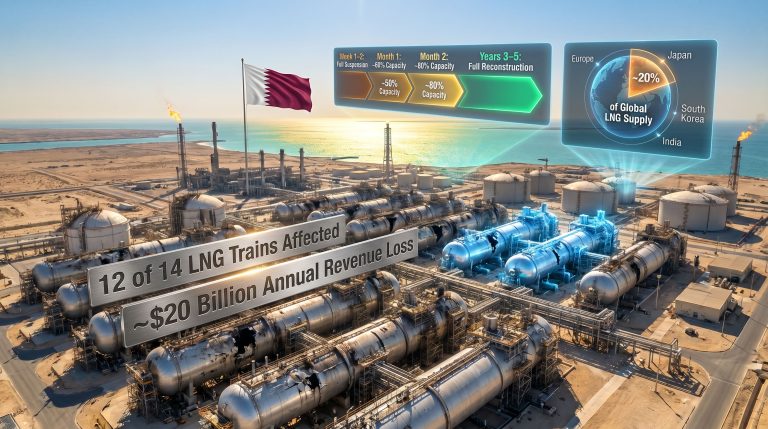 Qatar LNG production recovery at damaged plant