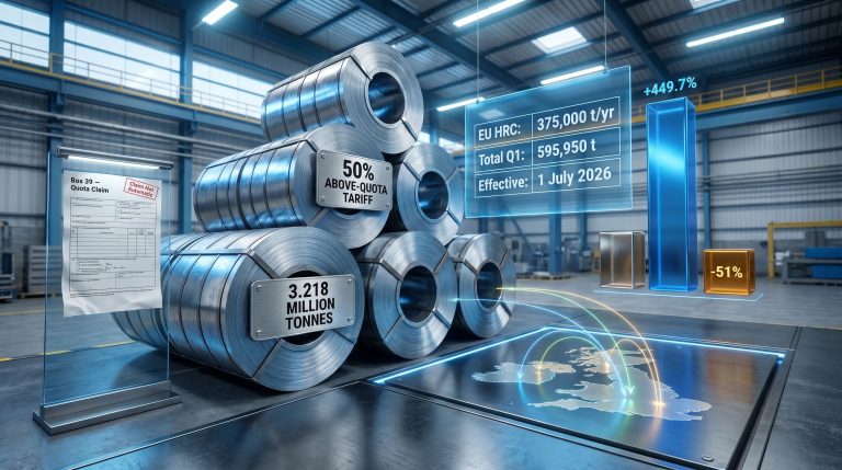 UK steel safeguard quotas and tariff limits