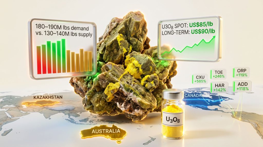 uranium supply deficit and ASX uranium stocks surge