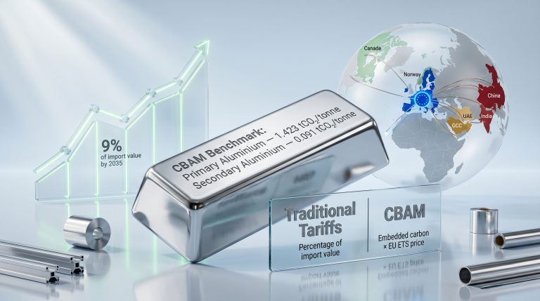 aluminium CBAM and tariffs trade comparison graphic