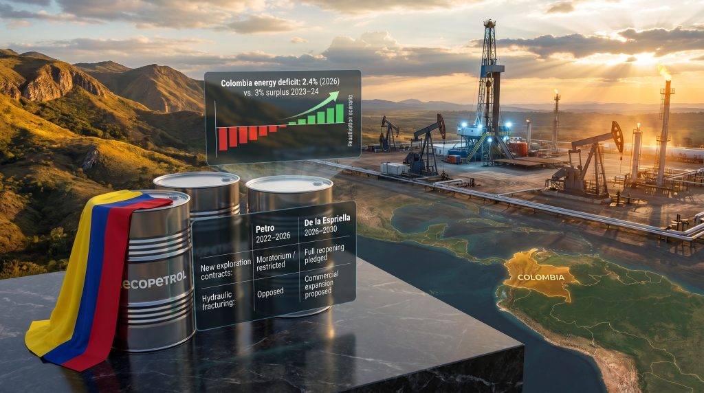 Abelardo de la Espriella Colombia presidency oil and gas infographic