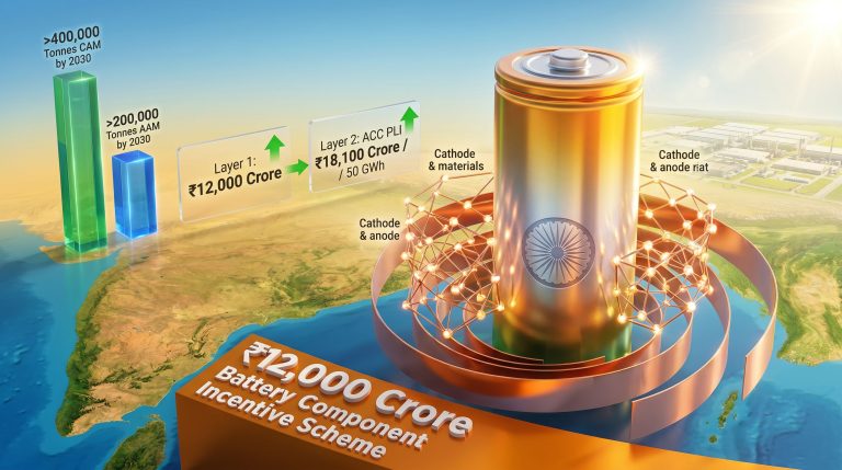 India battery component incentive scheme infographic